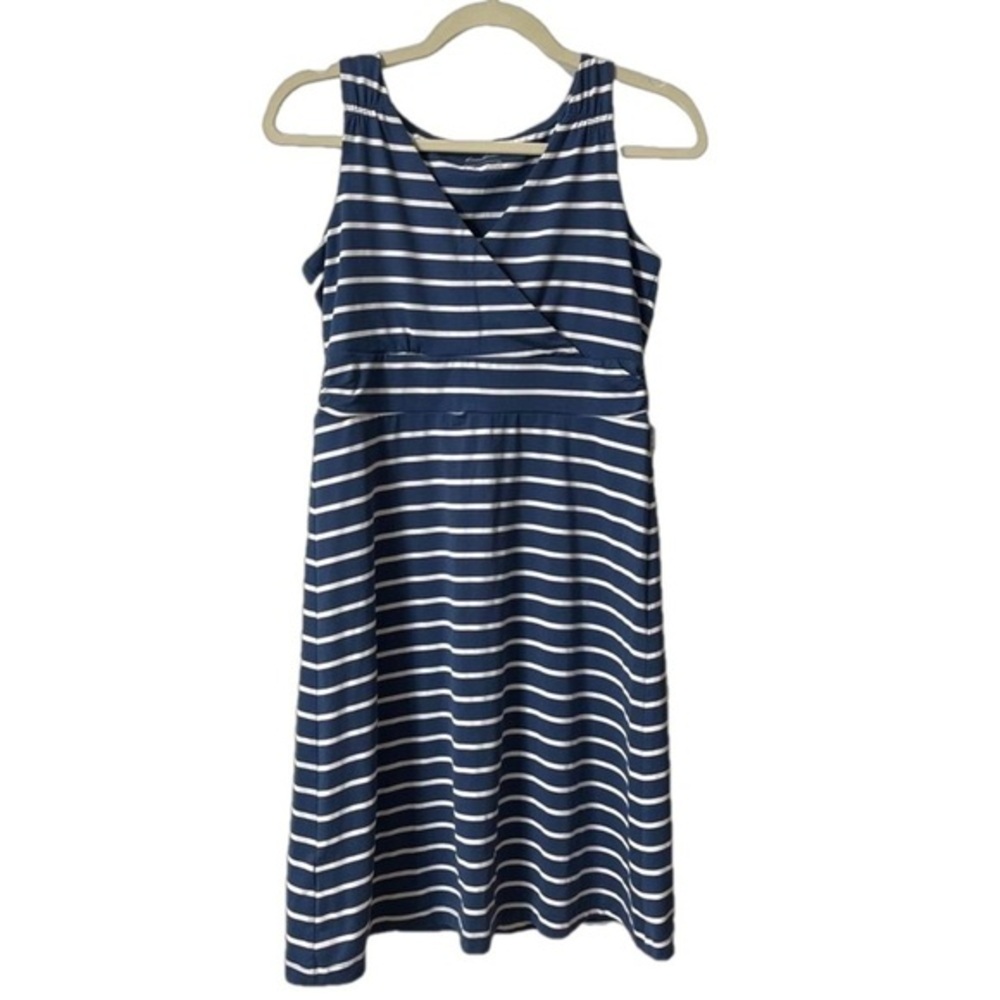 ⭐️ NWOT- Eddie Bauer blue and white striped dress- size Small #1